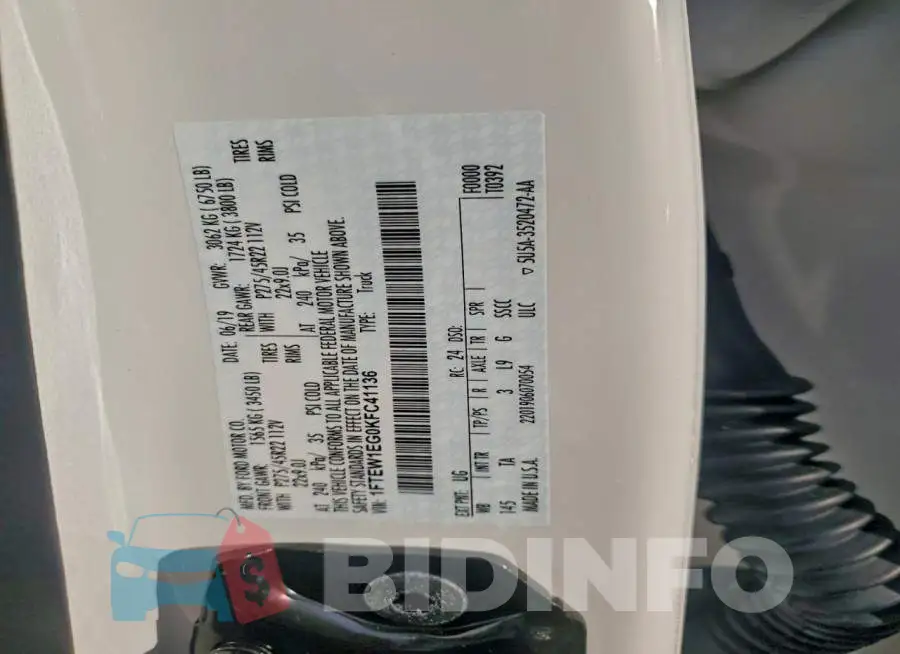 1FTEW1EG0KFC41136 Photo# 12