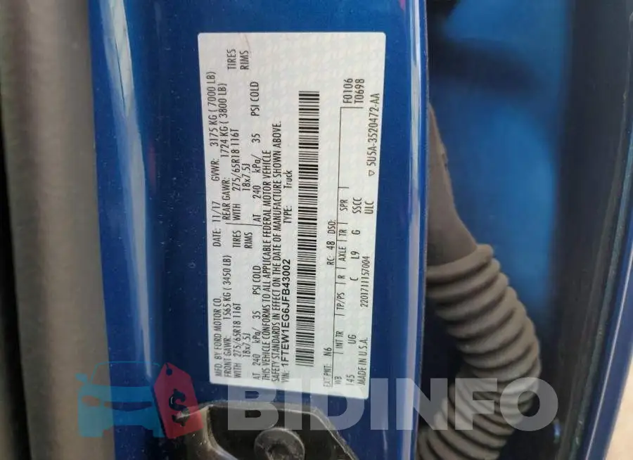 1FTEW1EG6JFB43002 Photo# 12