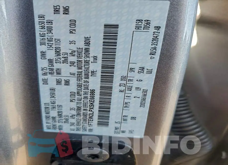 1FTEW2LPXSKE66986 Photo# 12