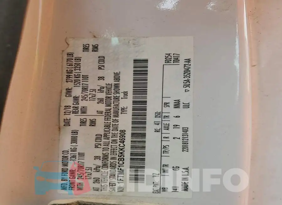 1FTMF1CB5KKC46908 Photo# 12
