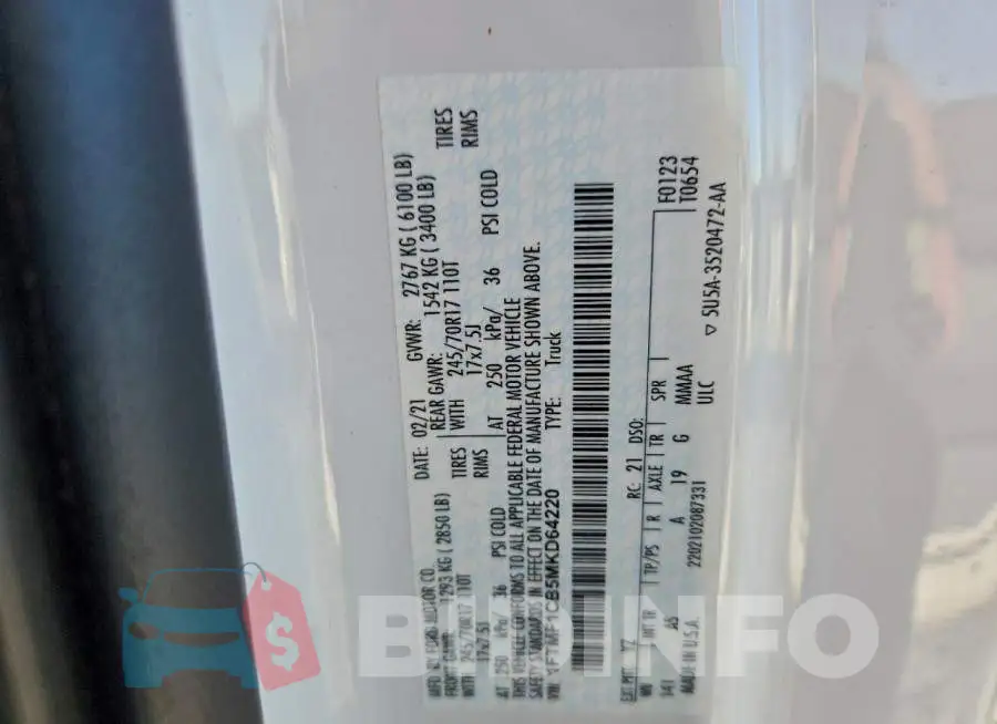 1FTMF1CB5MKD64220 Photo# 12