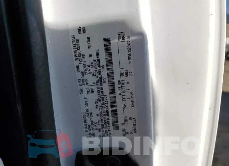 1FTMF1CB9KKC23227 Photo# 12