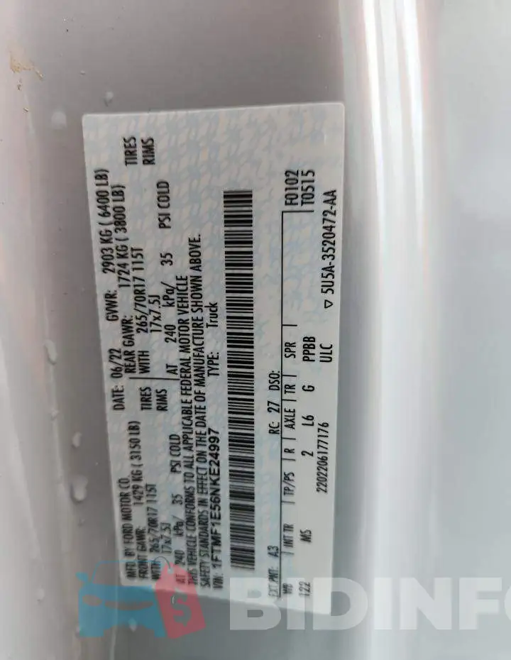 1FTMF1E56NKE24997 Photo# 12