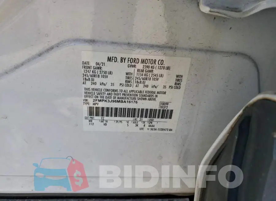2FMPK3J96MBA16176 Photo# 13