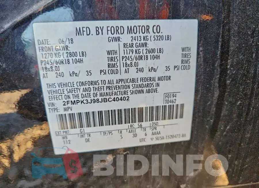 2FMPK3J98JBC40402 Photo# 13