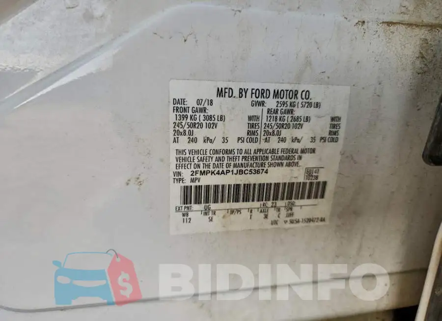 2FMPK4AP1JBC53674 Photo# 12