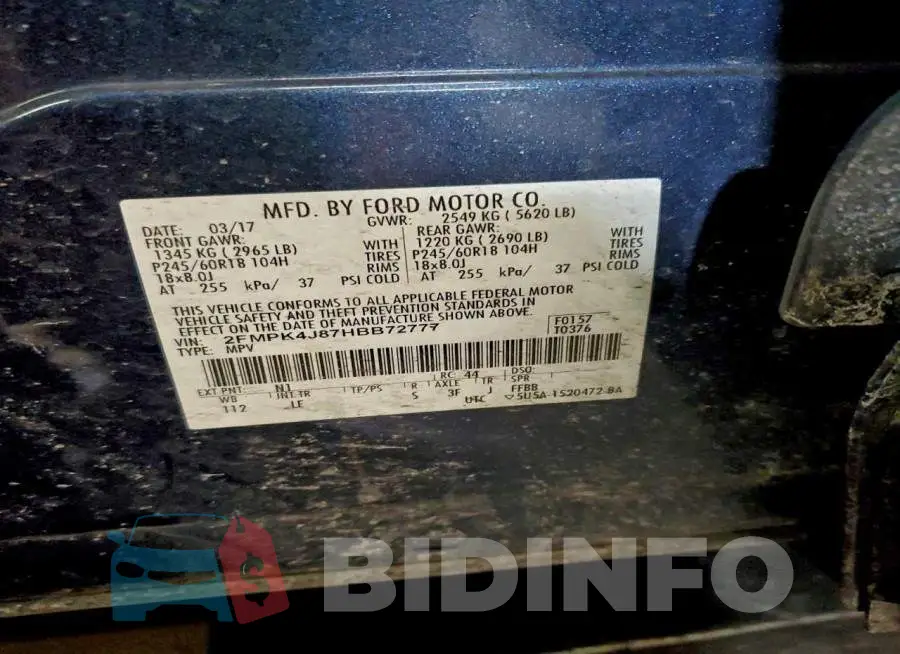 2FMPK4J87HBB72777 Photo# 13