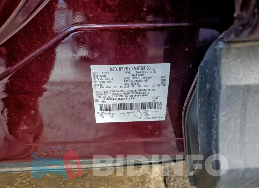 2FMPK4J94LBA41615 Photo# 12