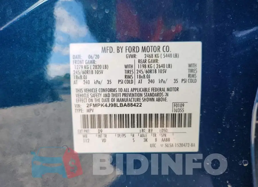 2FMPK4J98LBA88422 Photo# 13