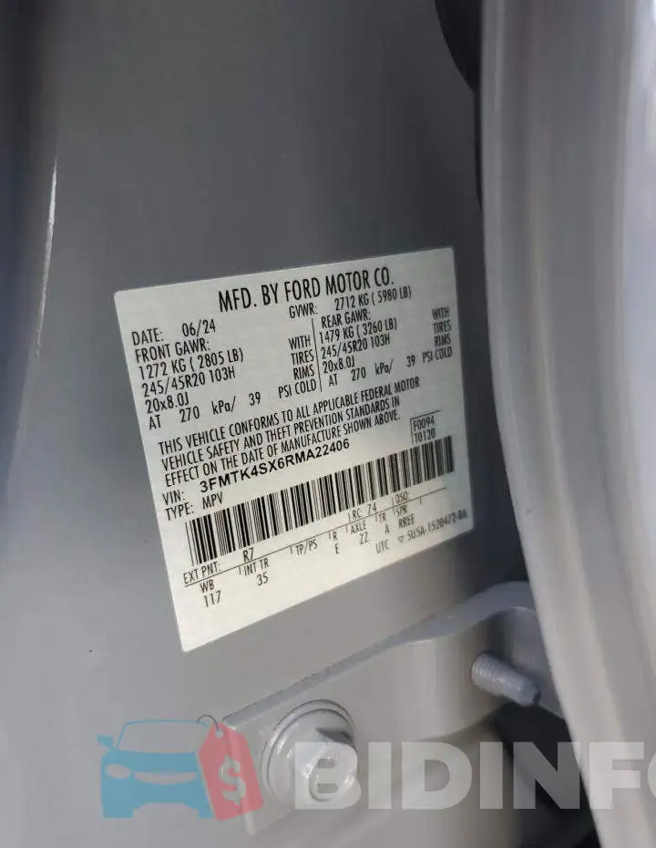 3FMTK4SX6RMA22406 Photo# 12
