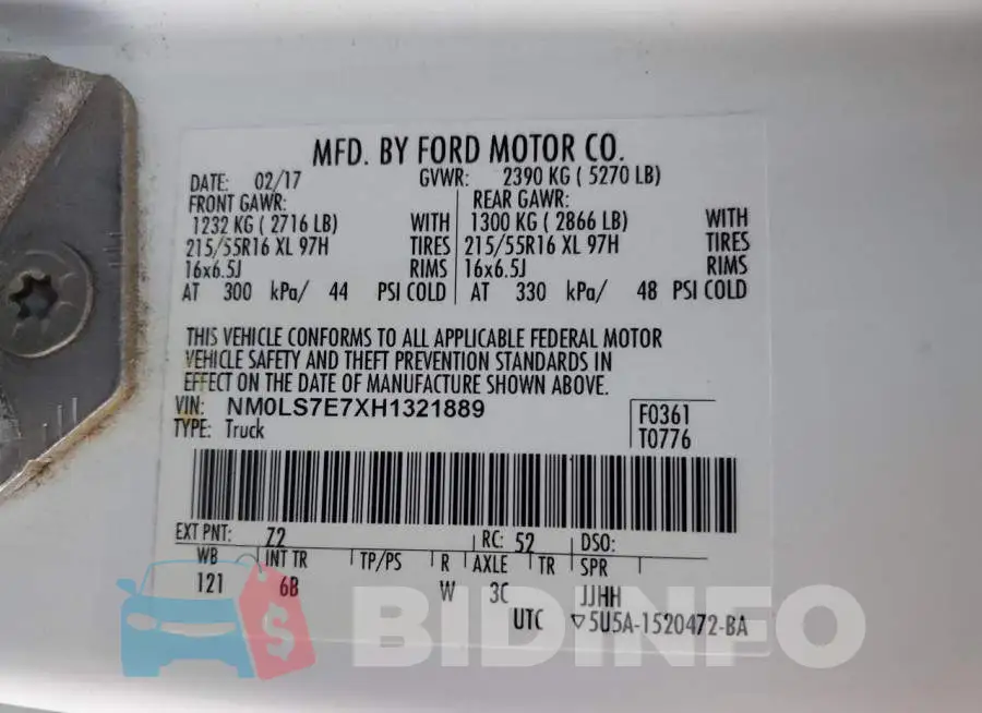 NM0LS7E7XH1321889 Photo# 13