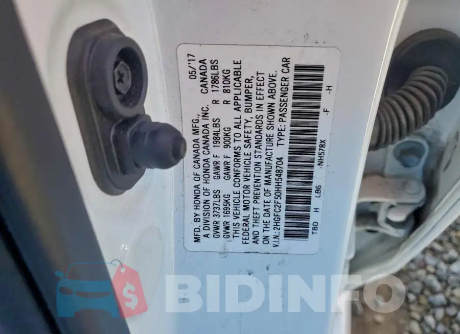 2HGFC2F50HH548704 Photo# 12
