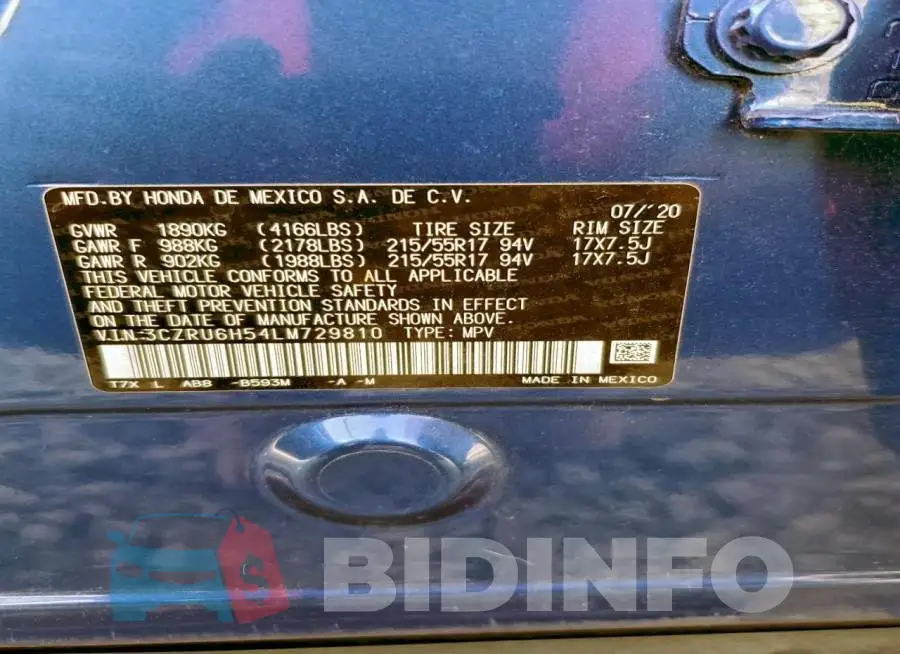 3CZRU6H54LM729810 Photo# 12