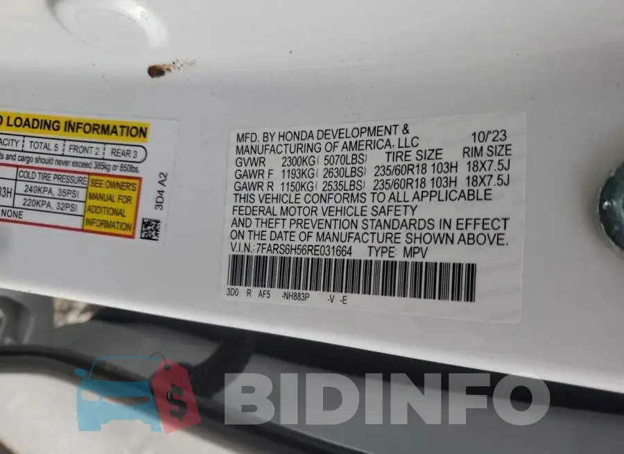 7FARS6H56RE031664 Photo# 13