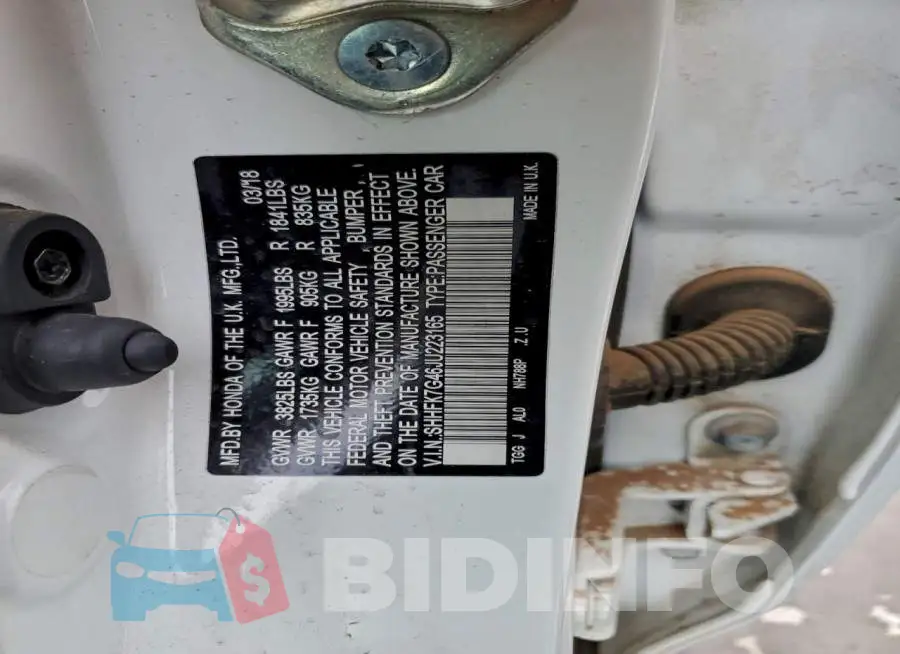 SHHFK7G46JU223165 Photo# 12