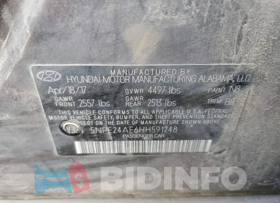 5NPE24AF6HH591248 Photo# 13