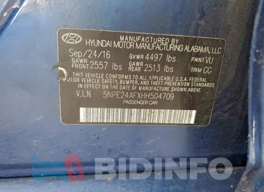 5NPE24AFXHH504709 Photo# 12