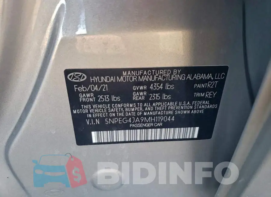 5NPEG4JA9MH119044 Photo# 12