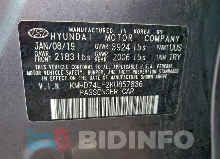 KMHD74LF2KU857836 Photo# 13