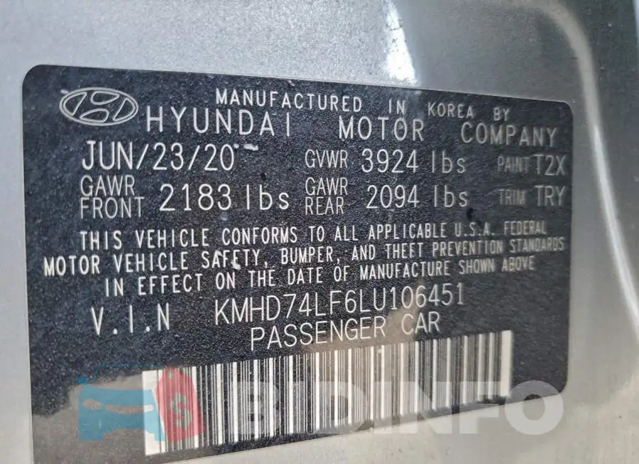 KMHD74LF6LU106451 Photo# 12