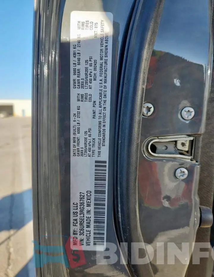 3C6UR5EL3RG367627 Photo# 12