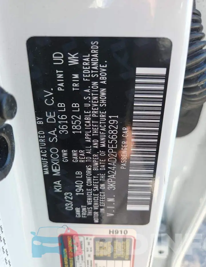 3KPA24AD2PE568291 Photo# 13