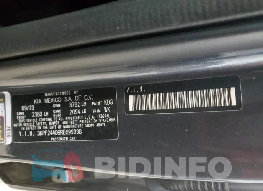 3KPF24AD9RE699338 Photo# 13