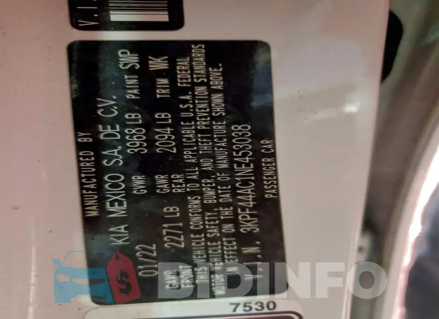 3KPF44AC1NE453038 Photo# 13