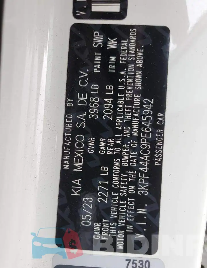 3KPF44AC9PE645942 Photo# 12