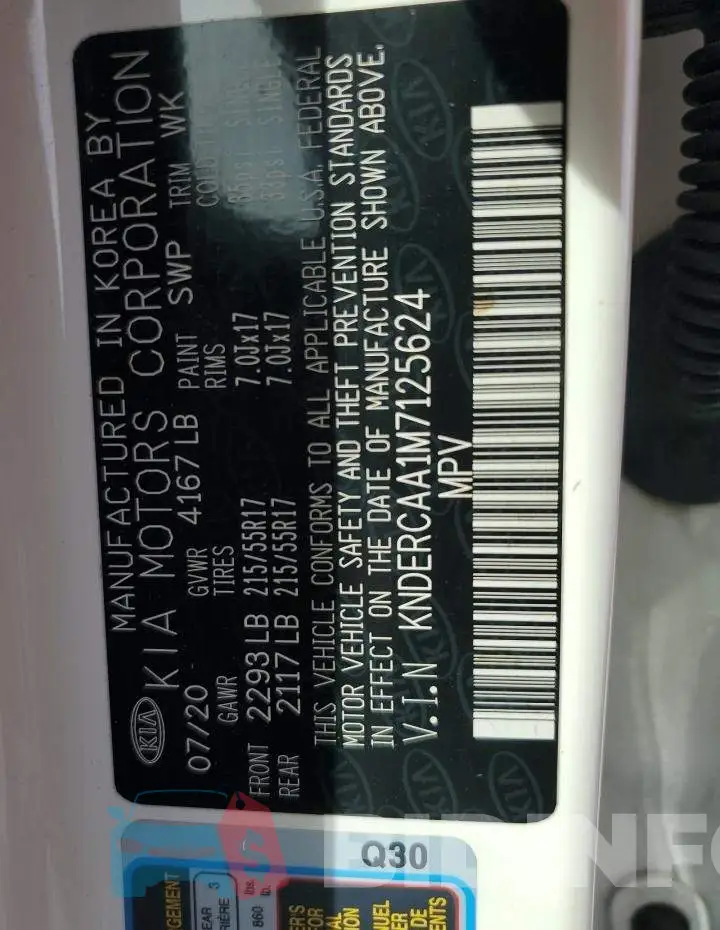 KNDERCAA1M7125624 Photo# 13