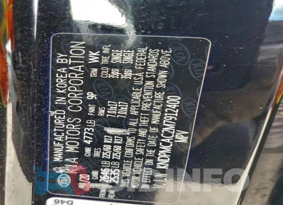 KNDPMCAC2M7912400 Photo# 14
