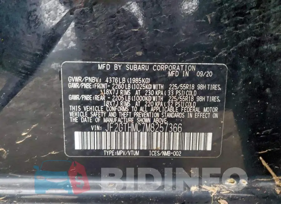 JF2GTHMC7M8257366 Photo# 13