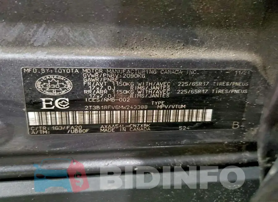 2T3B1RFV6MW243388 Photo# 13