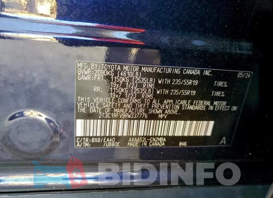 2T3C1RFV9RW337776 Photo# 14
