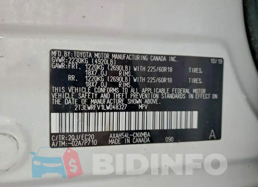 2T3EWRFV1LW048327 Photo# 13