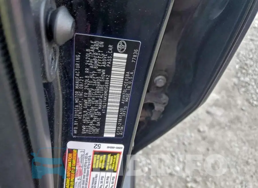 4T1G31AK6MU568842 Photo# 12