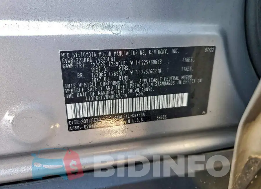 4T3E6RFV8NU092019 Photo# 13