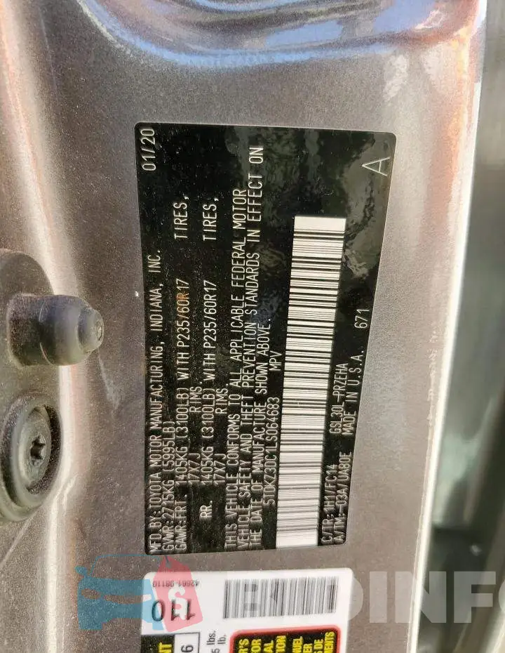 5TDKZ3DC1LS064683 Photo# 13