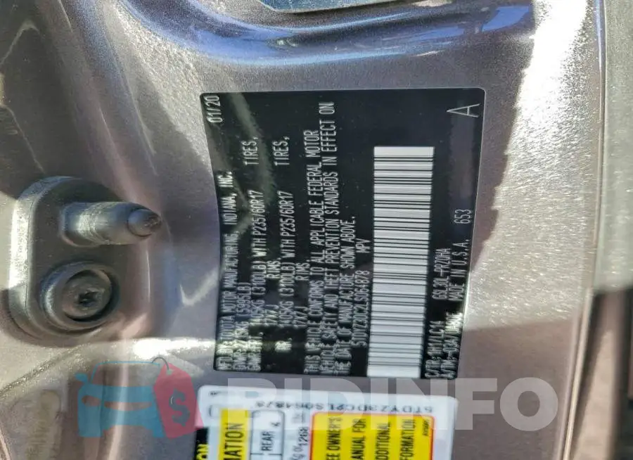 5TDYZ3DC2LS064878 Photo# 13