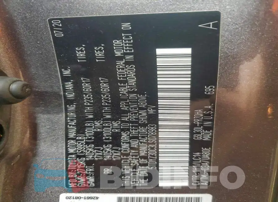 5TDYZ3DC3LS078983 Photo# 13
