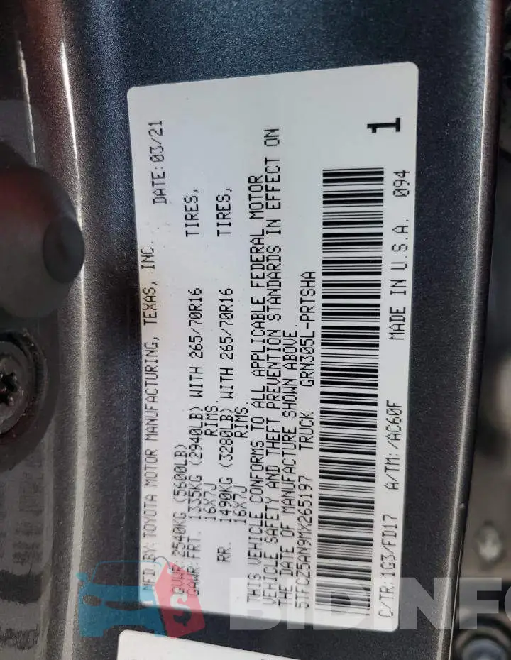 5TFCZ5AN9MX265197 Photo# 12