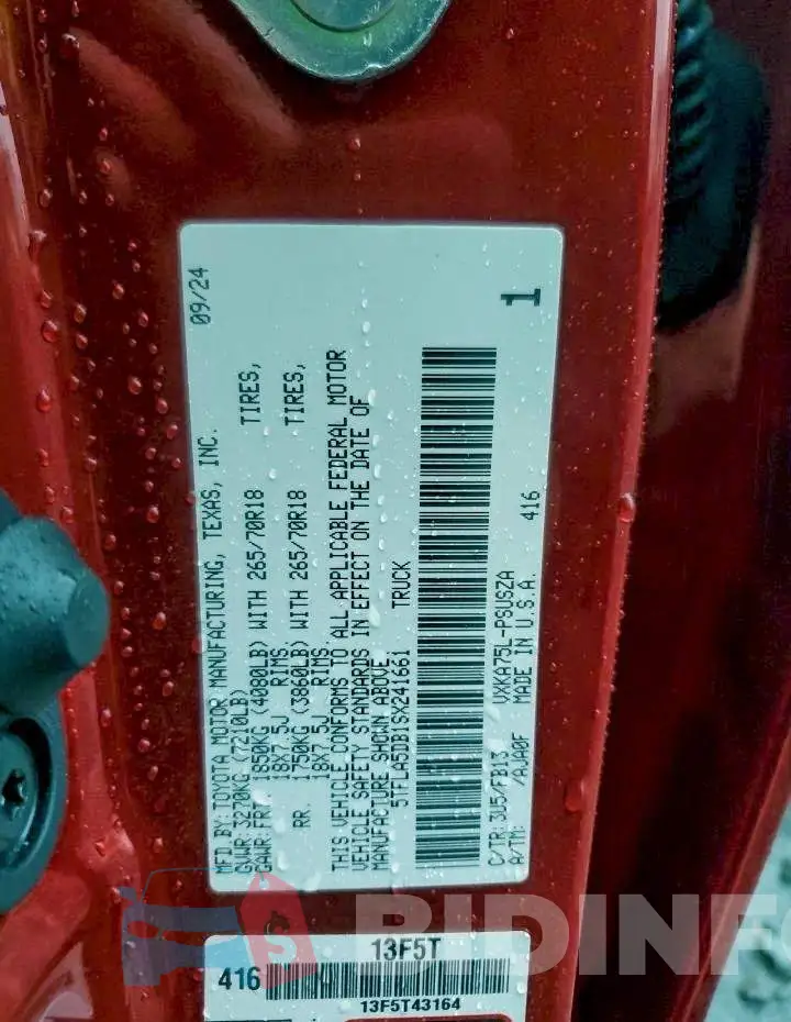 5TFLA5DB1SX241661 Photo# 12