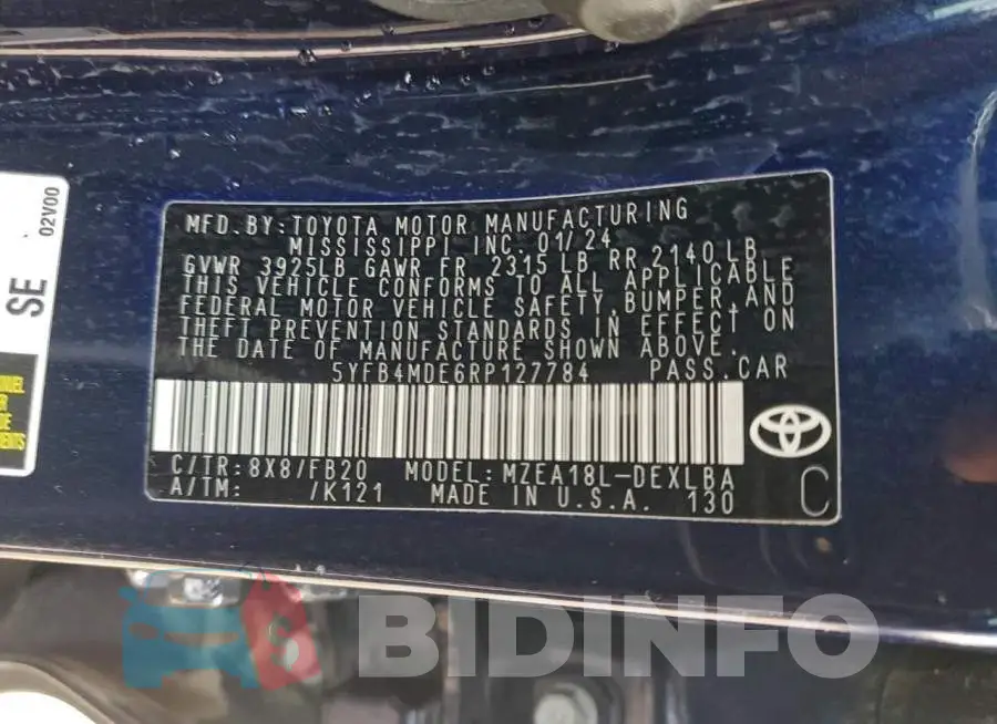 5YFB4MDE6RP127784 Photo# 12