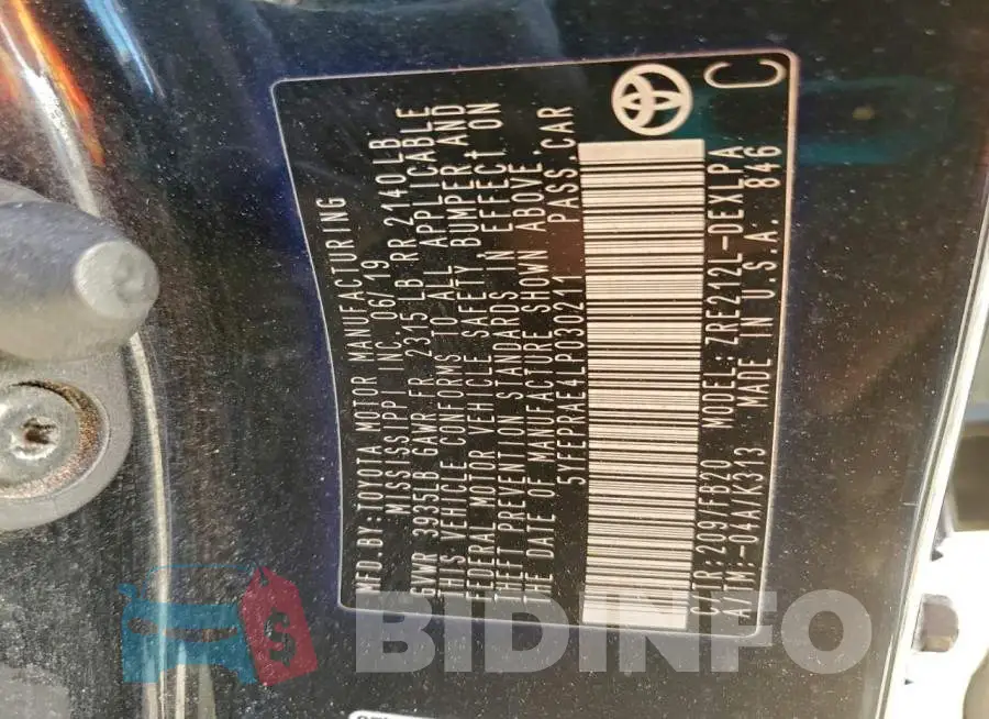 5YFEPRAE4LP030211 Photo# 13