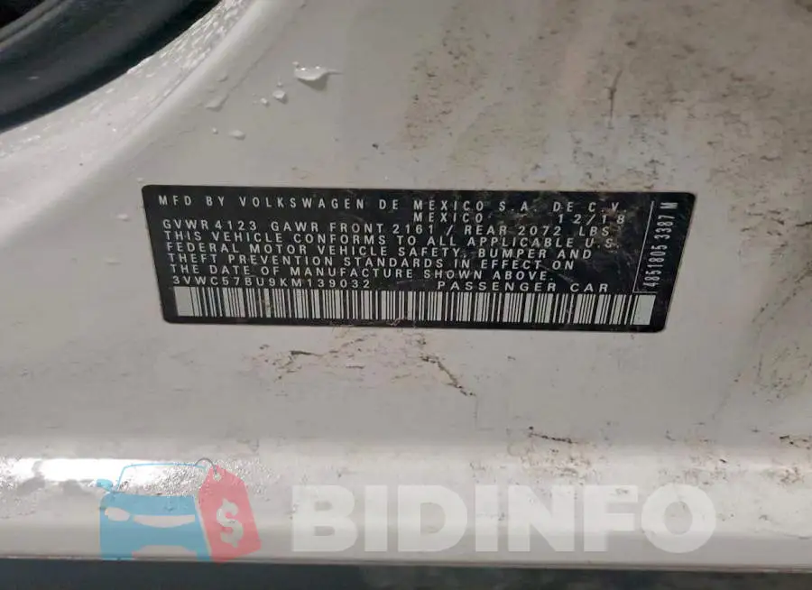 3VWC57BU9KM139032 Photo# 12
