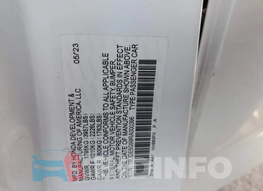 19UDE5G99RA000396 Photo# 12