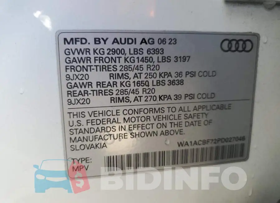WA1ACBF72PD027046 Photo# 14