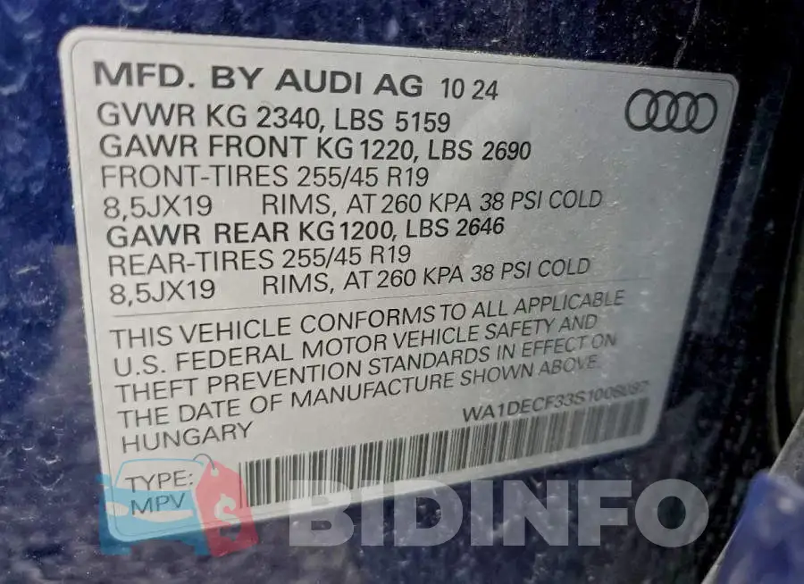 WA1DECF33S1008087 Photo# 13