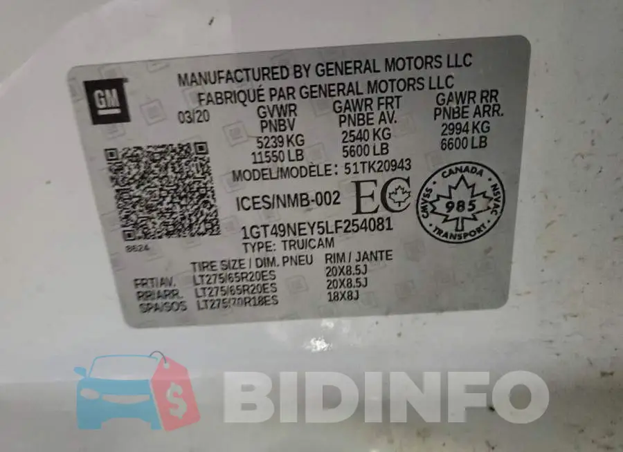 1GT49NEY5LF254081 Photo# 12