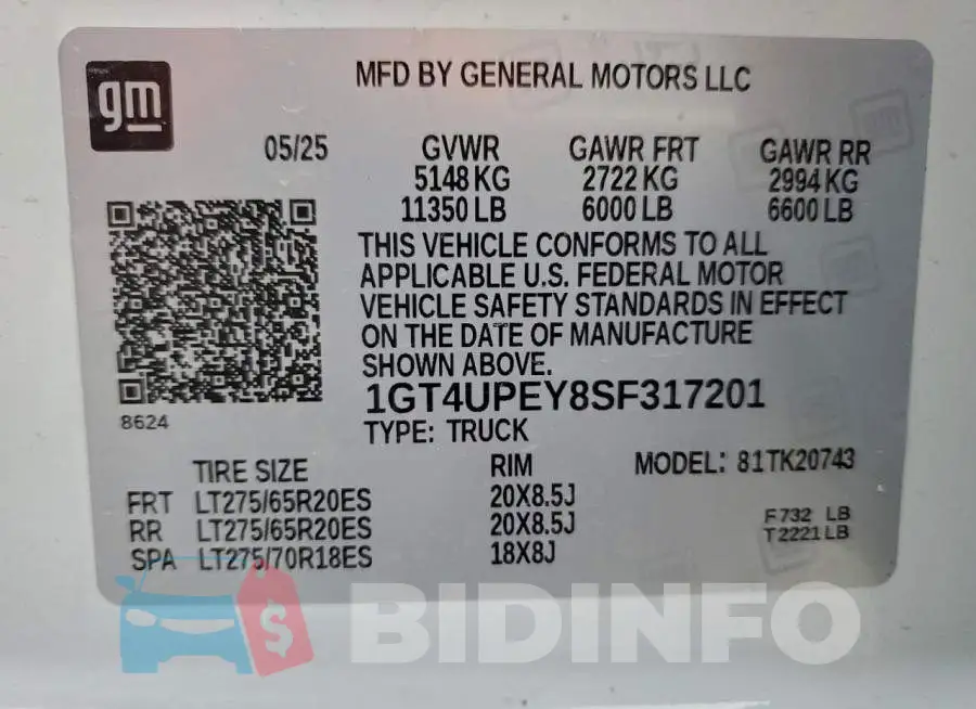 1GT4UPEY8SF317201 Photo# 13